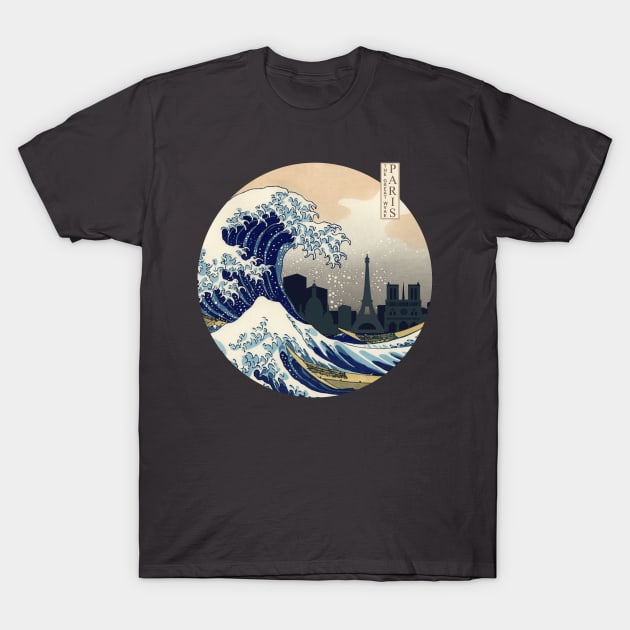 The Great Wave of Paris T-Shirt by candyliu